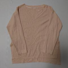 [5/6]60%off GU Vネックスリットチュニック 長袖　ピンクの画像
