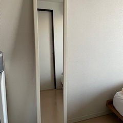 姿見　ホワイト　スタンドミラー