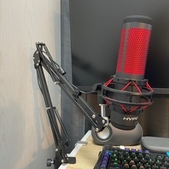 HyperX QuadCast スタンドアロンマイク マイクアーム付