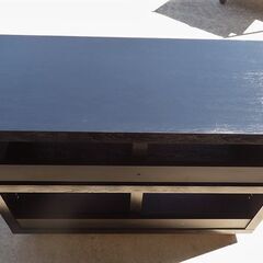 テレビ台　オーディオラック　W120　H80　D52㎝　キャスター脚　中古の画像