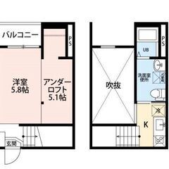 🏡叶Room🏠(y)（1R+ロフト）『starrobe.（スター...
