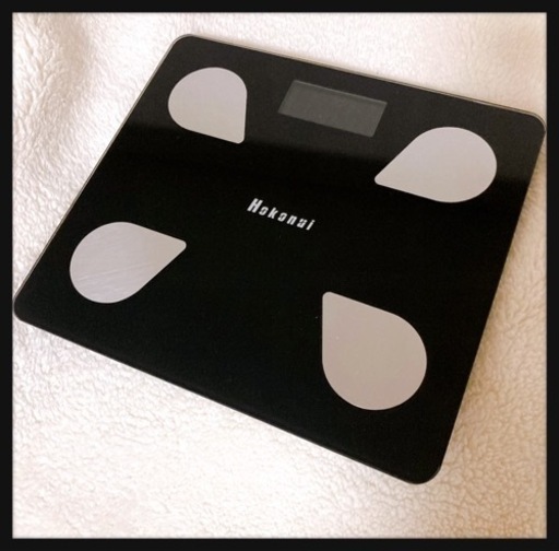 ご購入者様決定꒰未使用꒱多機能 鏡面仕上げ薄型ヘルスメーター黒 体脂肪 内臓脂肪 BMI体重計
