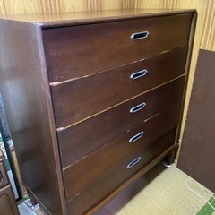 アメリカン中古家具　(オーク)5段引き出し　タンス