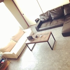 ローソファ 黒 3Pカウチの画像