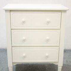 francfranc/フランフラン ミーオ チェスト ホワイト クラシカルデザイン かわいい 幅650ミリ   中古家具 店頭引取歓迎 R5428)の画像