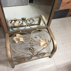 ぶどうの鋳物 デザイン付き 姿見鏡 170cmの画像