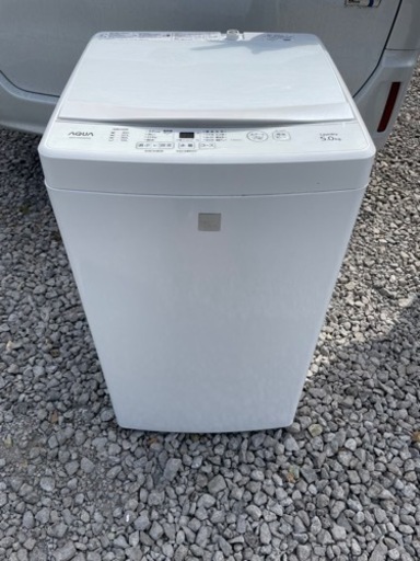 中古 洗濯機 AQUA AQWｰGS5E6(KW) 5.0kg 2019年製