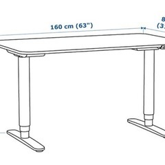 電動昇降デスク IKEA BEKANT ベカント 160x80cmの画像