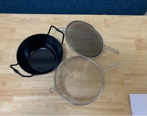 値下げ！ラバーゼ 燕三条 NEW 鉄 揚げ鍋 22cm セット 日本製 la base 有元葉子 LB-098