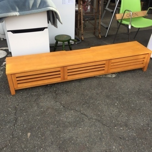 ▼△ロングテレビボード made in thailand 中古△▼AK409