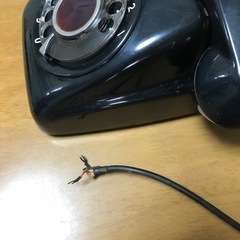 昭和レトロ黒電話の画像