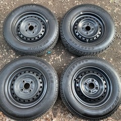 <取引完了しました！！>DUNLOP GRANTREK TG4 145R13＋鉄チンホイール　中古