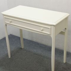 francfranc/フランフラン エルガシリーズ コンソール 天然木 幅850ミリ ホワイト 白  テーブル 中古家具 店頭引取歓迎 R5427)
