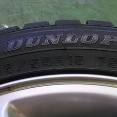 シボレー アルミホイール タイヤセット 15インチ 4穴 165-55R15 4本セットの画像