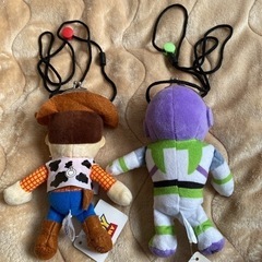 Disney Pixar トイストーリー ウッディ バズ がま口財布の画像