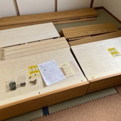 無印　収納　ベッド　シングル　オーク材