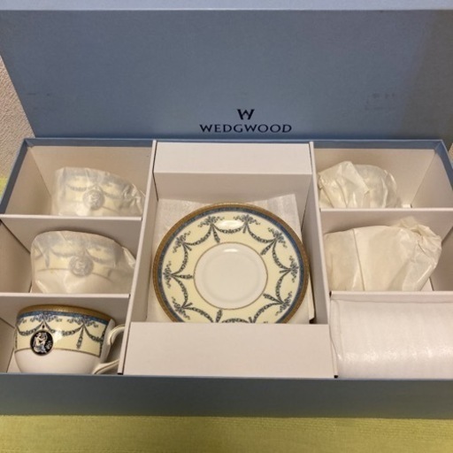 お値下げ中！【希少】ウエッジウッド　カップ&ソーサー　マデリン　5客セット