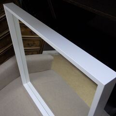 ほぼ未使用　IKEA/イケア　NISSEDAL ニッセダール 65×65cm　白/ホワイト　壁掛け　鏡　ウォールミラーの画像