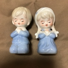 トラピスチヌ　天使園　陶器人形　2人揃い