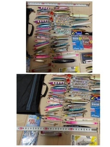 メーカー品　メタルジグ　シマノ　ダイワなど　72個セット　未使用と中古品