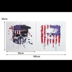 アートパネル　アメリカン　スカルの画像