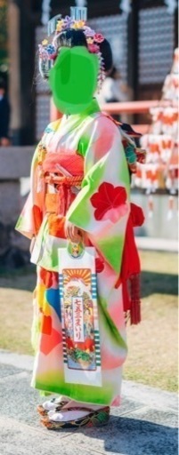 コスプレに！七五三用品　7歳女の子用着物　110センチ　草履20センチ