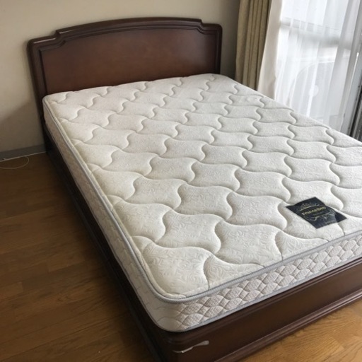 家具 ダブルベッドフレーム&マットレスセット/FRANCEBED