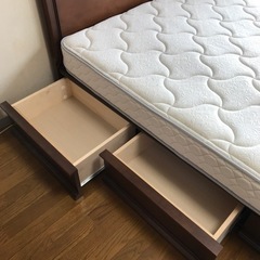 家具 ダブルベッドフレーム&マットレスセット/FRANCEBEDの画像