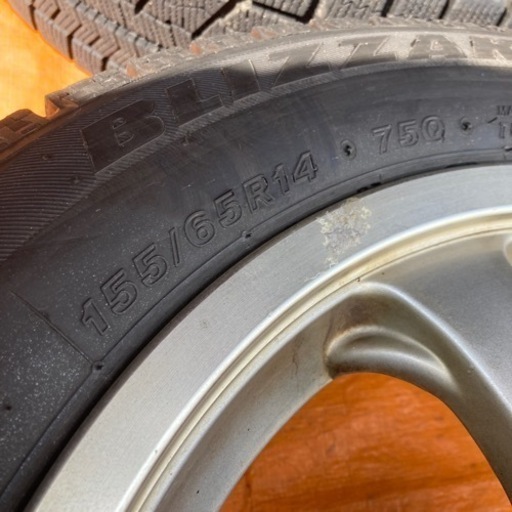 ?155/65R14 9分山スタッドレス、アルミセット