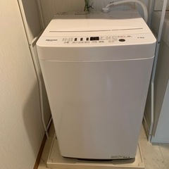 洗濯機 ハイセンス 5.5kg Hisense HW-T55D 2020年製 美品 値下げ交渉可