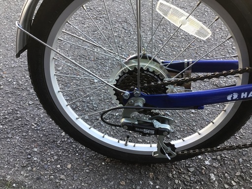 折りたたみ自転車　20インチ　変速機付き　程度良好
