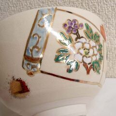 未使用品★茶道具 抹茶茶碗 仁清写 加藤隆山 色絵 牡丹 花 金彩　茶碗 ☆ PayPay(ペイペイ)決済可能 ☆ 札幌市 豊平区 平岸の画像