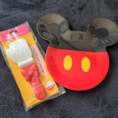ミッキー　お皿としゃもじ