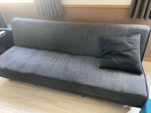 ３人掛けソファベッド・グレー