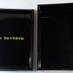 【日本大学商学部】山中塗 長角小箱 光琳梅 北市漆器店の画像