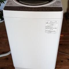 【美品】【配達無料】全自動洗濯機　東芝　7kg  AW-7G6  2019年製