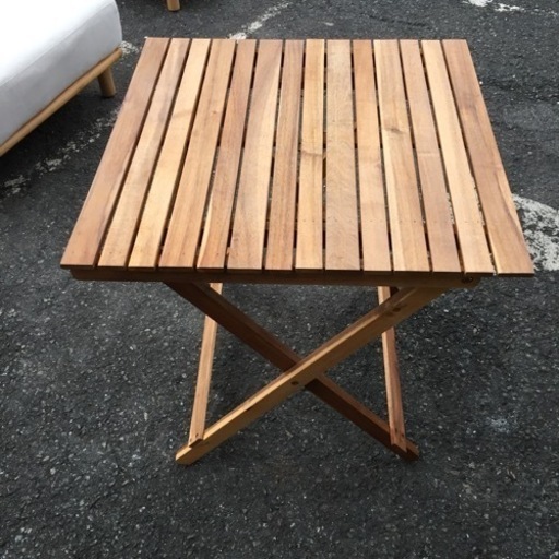 ★美品★ニトリ  木製折りたたみテーブル キャンプテーブル ガーデンテーブル
