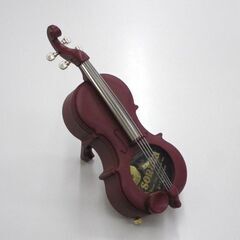 ヴァイオリン型オルゴール ジュエリーケース 「晴れたらいいね」 赤系 レディメイト ソナタ LADY MATE sonata 元箱付き 札幌 厚別店の画像