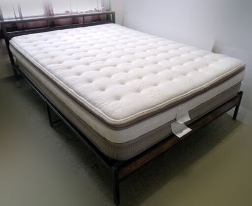 【自社配送は札幌市内限定】ニトリ [厚さ30cm] ダブルマットレス (Nスリープ P2-CR トッペーD） ダブルフレームセット 寝具 快適 ポケットコイル 中古【USED】