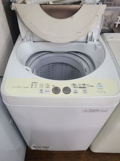 【リサイクルショップどりーむ天保山店】●82●　処分特価‼　シャープ　2014年製　容量4.5㎏　ES-GE45P　※日焼け・ランプ点灯NG