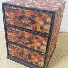 紙のタンス　小物入れ　和風柄