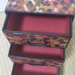 紙のタンス　小物入れ　和風柄の画像