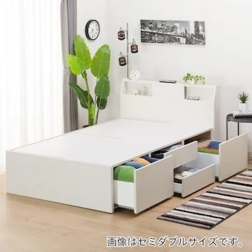 【金額交渉可】ニトリ収納付きベッドフレームシングル