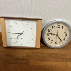 「商談中」【中古】2つ　壁掛け時計　一様、故障していませんが、ジ...