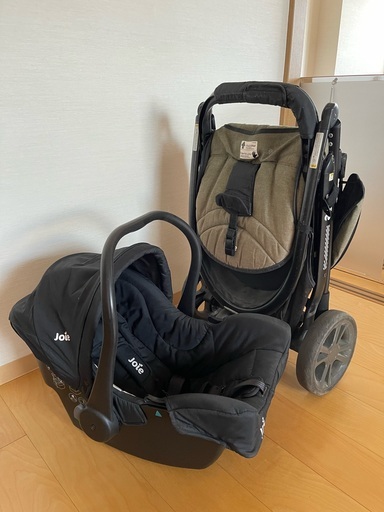 Joieトラベルシステム（3輪ベビーカーLitetrax+ベビーシートGemm）色：オリーブ