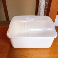 水切り　ラック　フタ付き　食器干しの画像