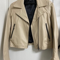 【2千円】羊革　ジャケット　アイボリー