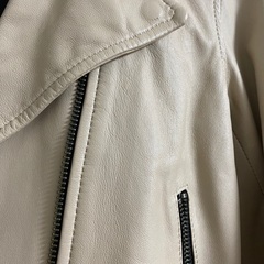 【2千円】羊革　ジャケット　アイボリーの画像