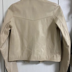 【2千円】羊革　ジャケット　アイボリーの画像