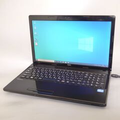 中古良品 ノートパソコン NEC VJ22LF-F 新品高速SSD 15.6型 第2世代Core i3 4GB DVDマルチ 無線 Wi-Fi有 webカメラ Windows10 Office